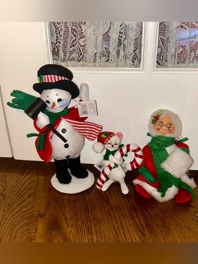 Winter & Christmas Annalee Doll Bundle of 3